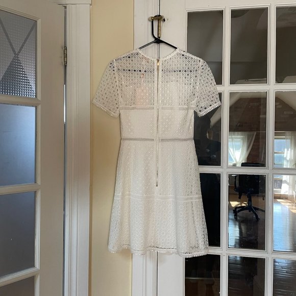 Ted Baker Allara Dress, White Lace Crewneck Dress, Ted Size 1, NWT - Picture 3 of 5